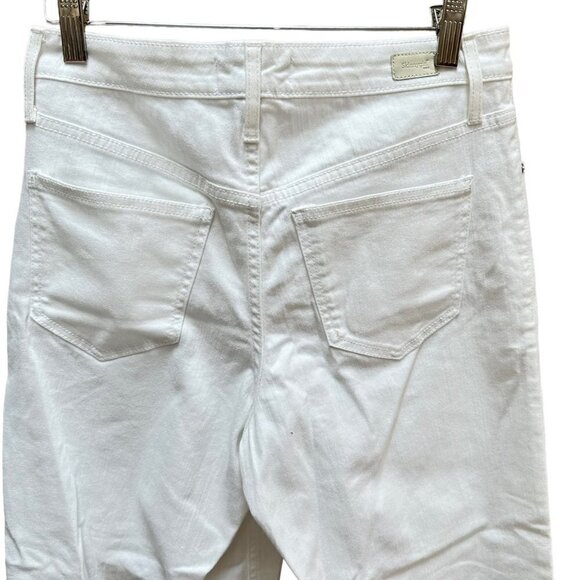 Skinnygirl Jeans Wide Leg High Rise Capri White Button Fly Women's Size 27/4 - Picture 4 of 7